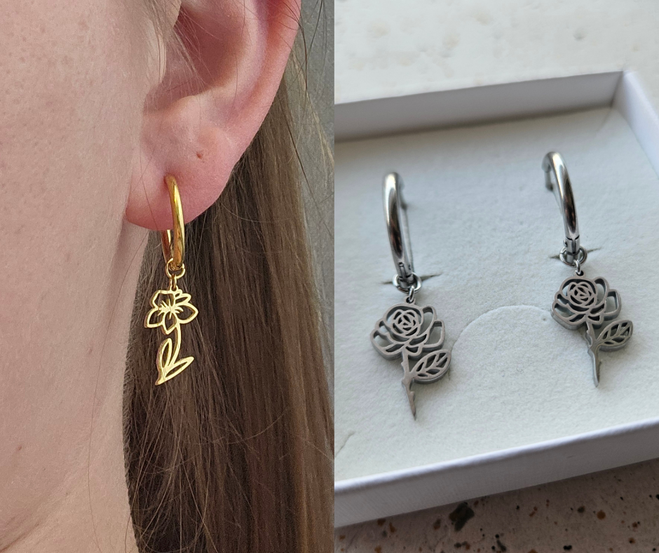 Nieuw: geboortebloem oorbellen (+ winactie!)
