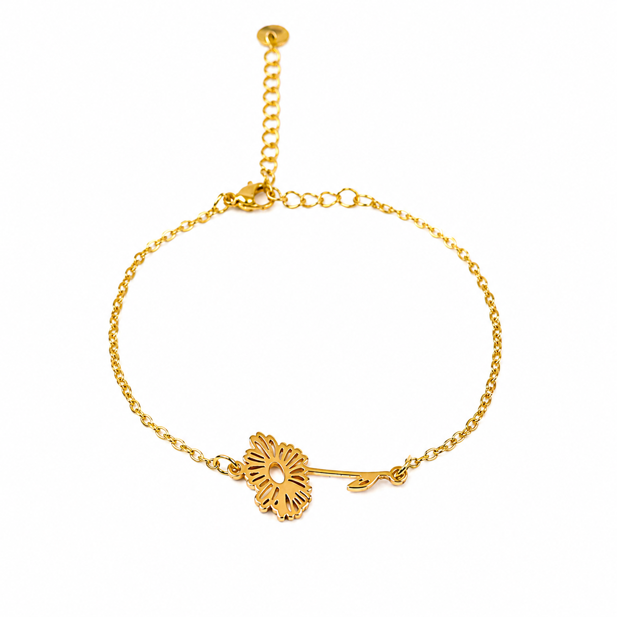 Bracelet birth flower April gold