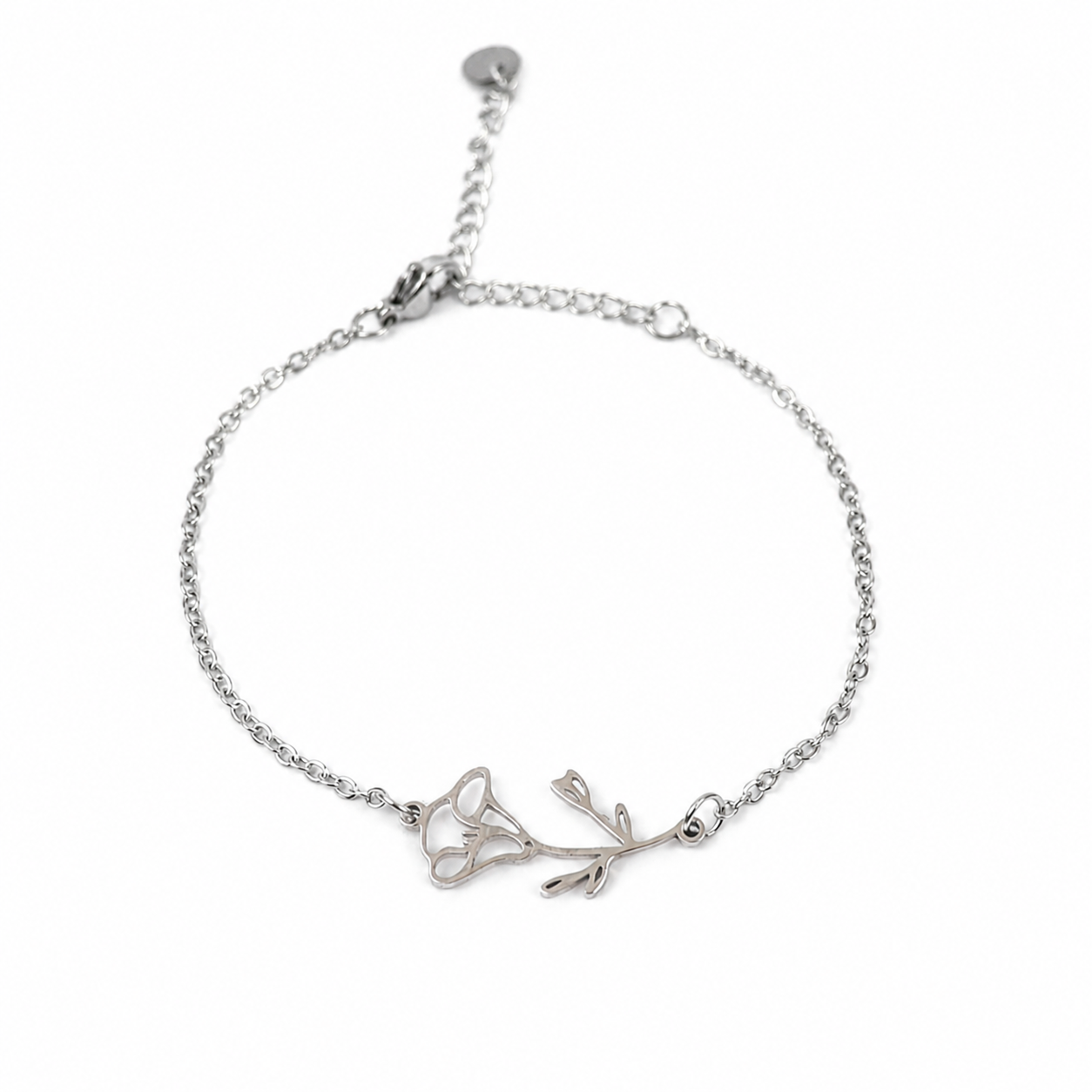 Bracelet birth flower september silver