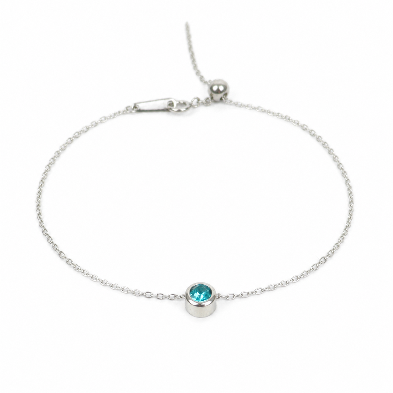 Bracelet birthstone december silver