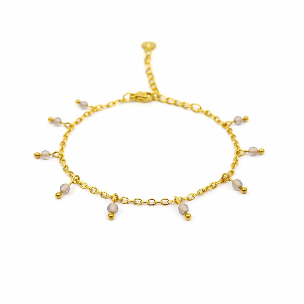 Bracelet smoky quartz gold