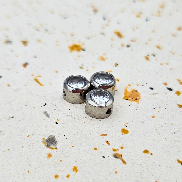 Extra geboortesteen bedel zilver
