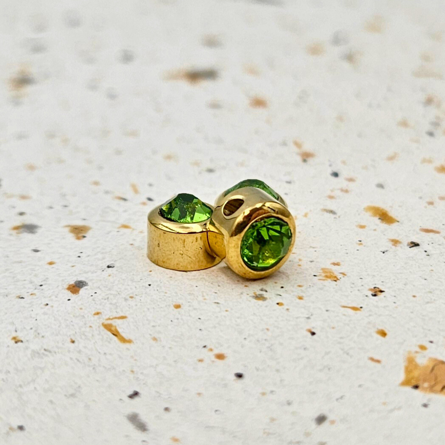 Extra geboortesteen bedel goud