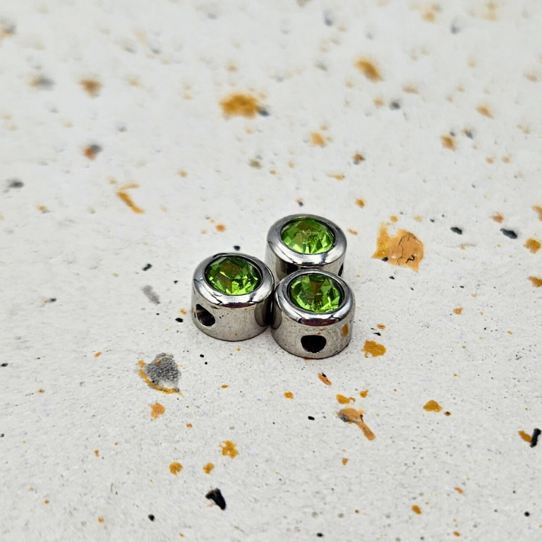 Extra geboortesteen bedel zilver
