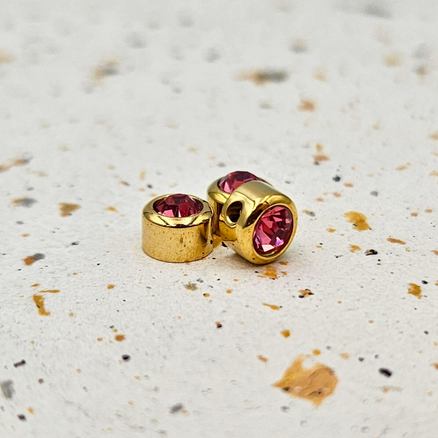 Extra geboortesteen bedel goud