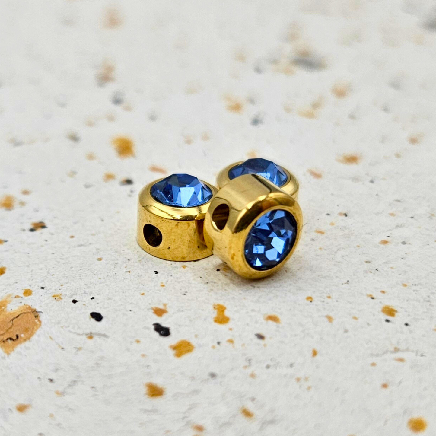 Extra geboortesteen bedel goud