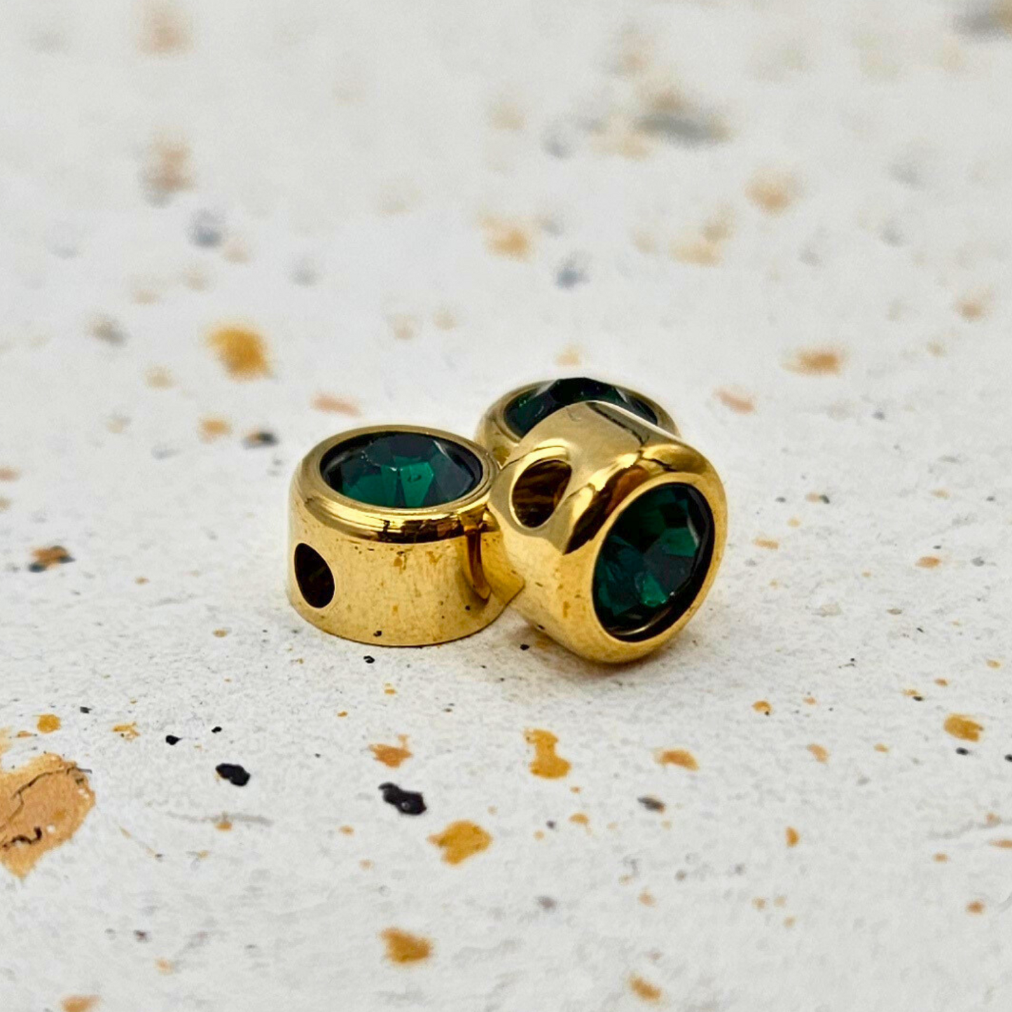 Extra geboortesteen bedel goud