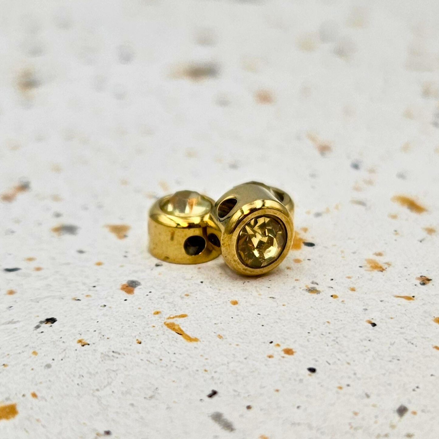 Extra geboortesteen bedel goud