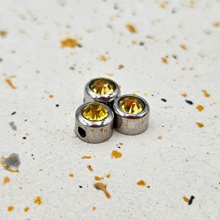 Extra geboortesteen bedel zilver