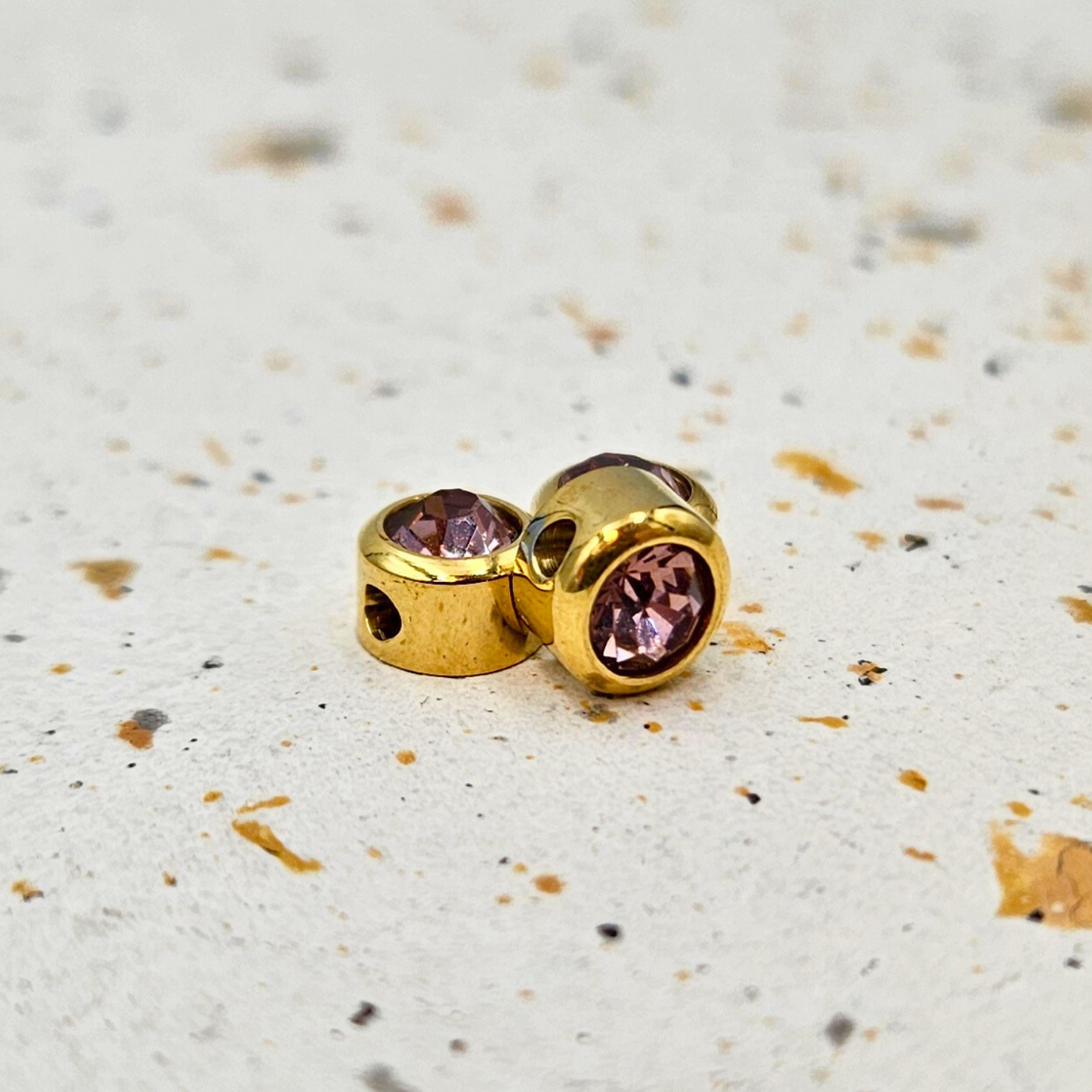 Extra geboortesteen bedel goud
