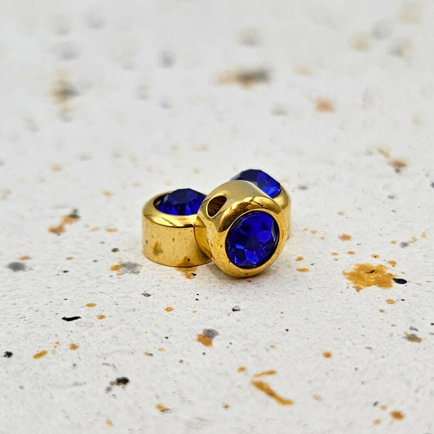 Extra geboortesteen bedel goud
