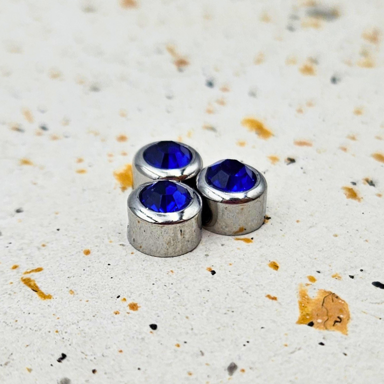 Extra geboortesteen bedel zilver