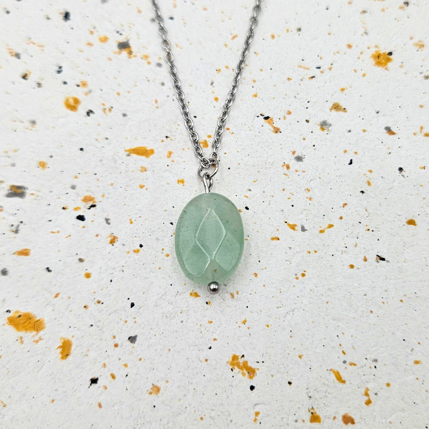 Ketting aventurijn zilver