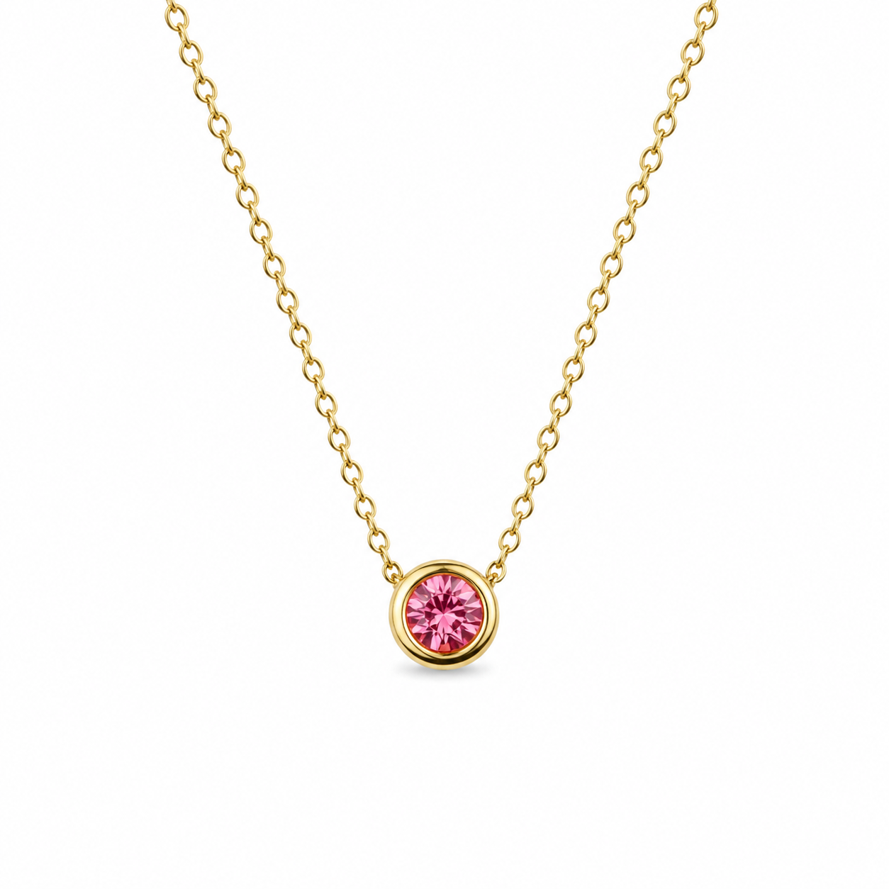 Birthstone Necklace July Gold