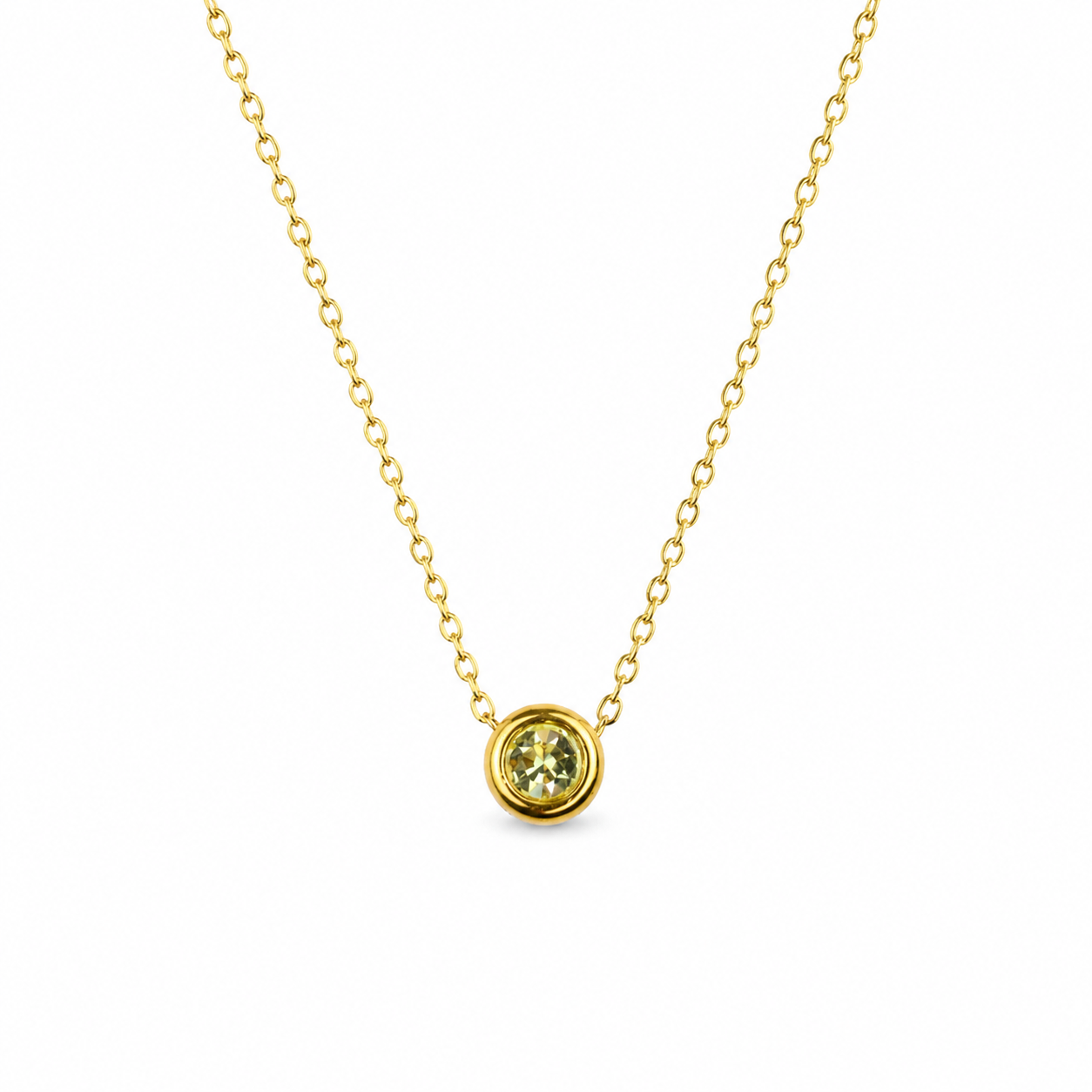 November birthstone necklace gold