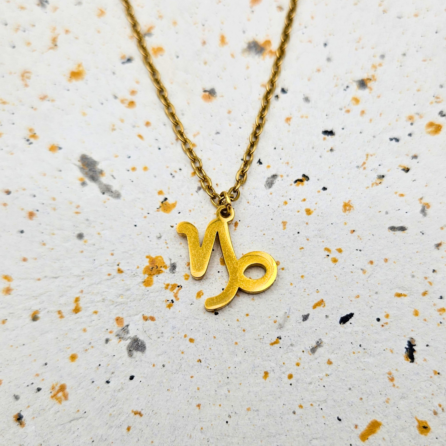 Ketting van goldplated stainless steel met sterrenbeeld steenbok