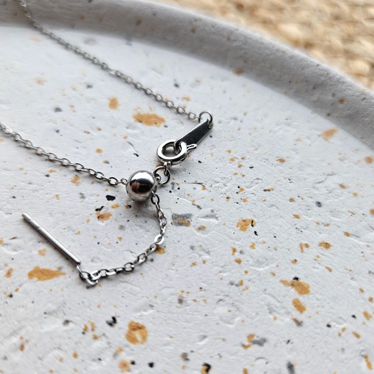 Ketting gemaakt van stainless steel met karabijnsluiting