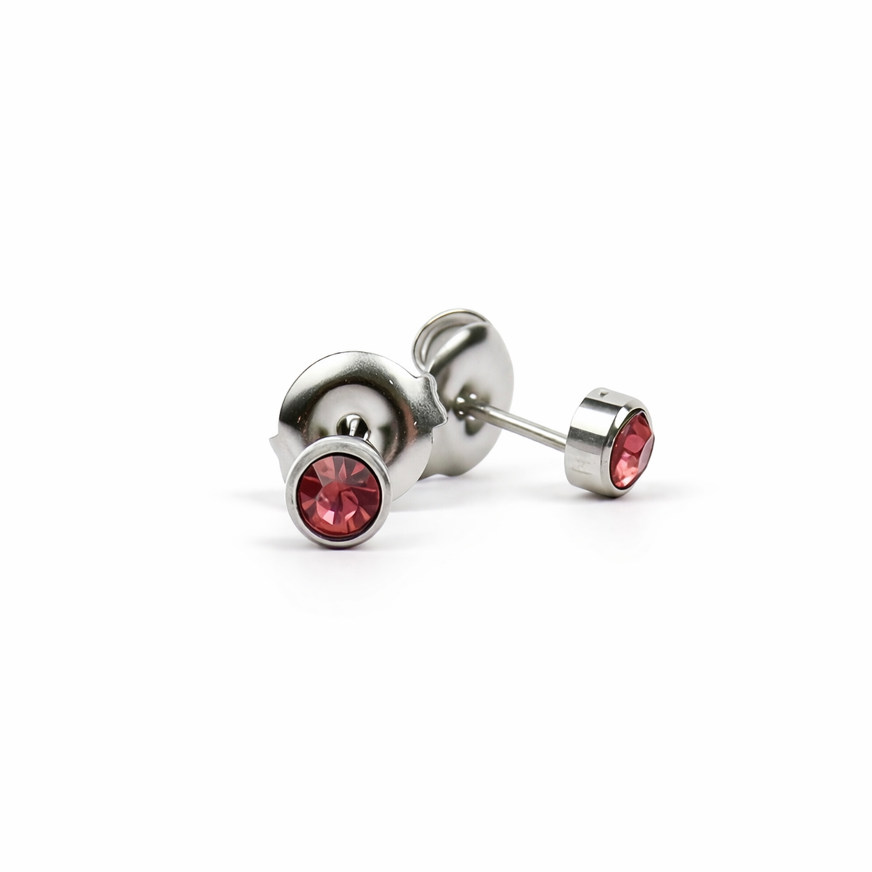 October Birthstone Earrings Silver