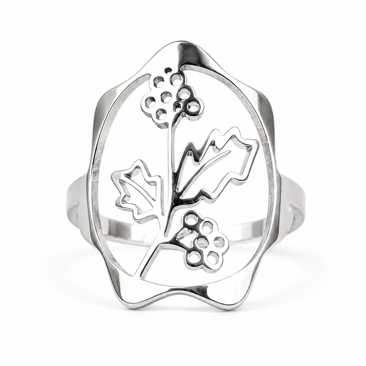 Geboortebloem ring zilver