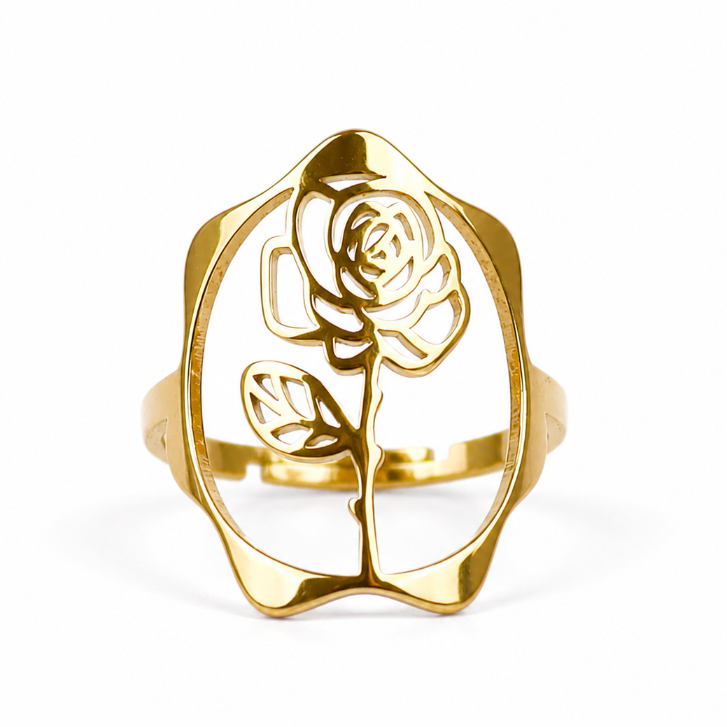 Geboortebloem ring goud