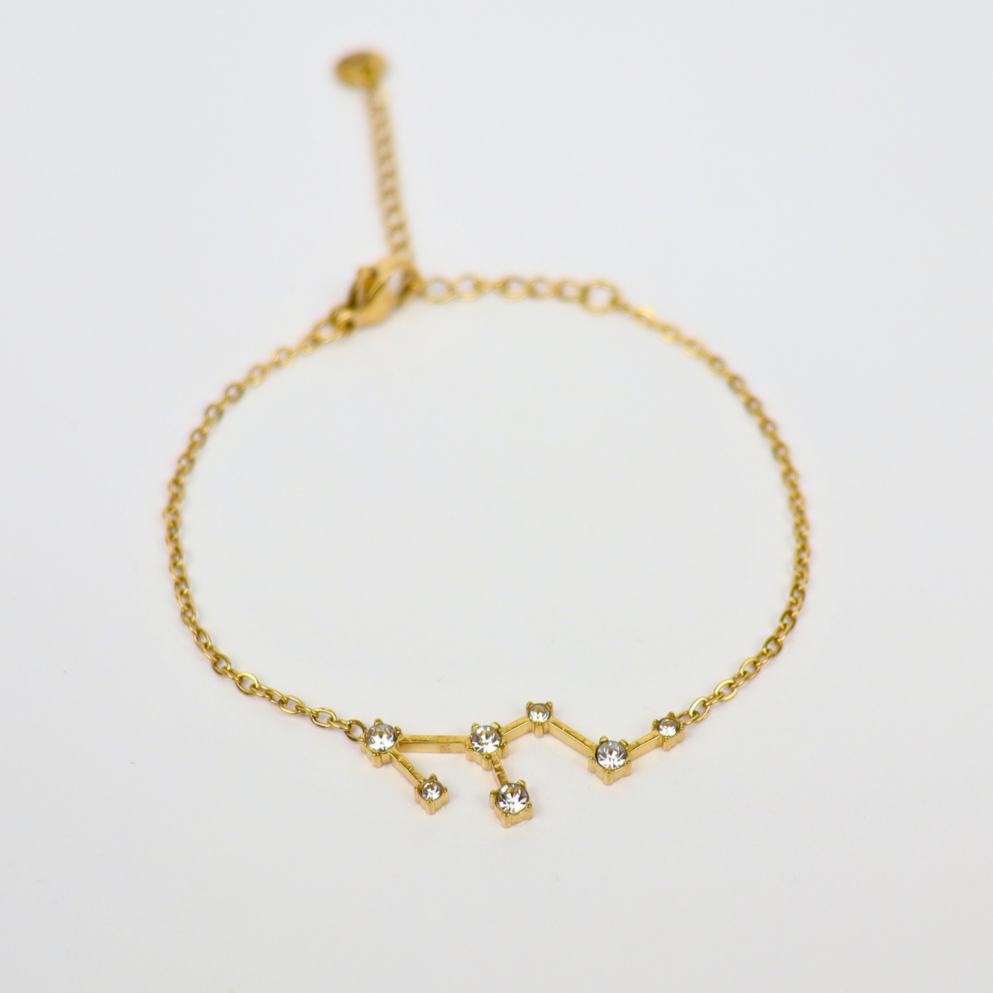 Zodiac sign bracelet lion gold