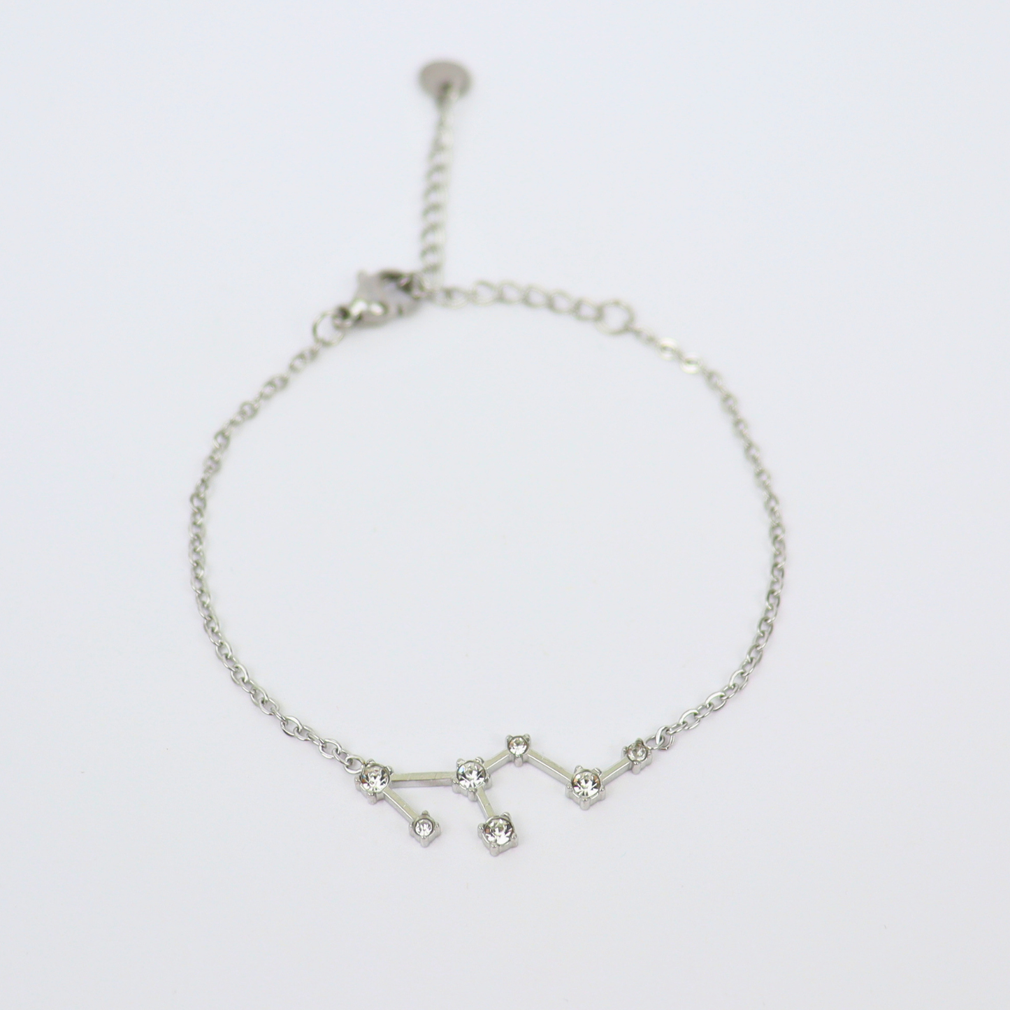 Zodiac sign bracelet lion silver