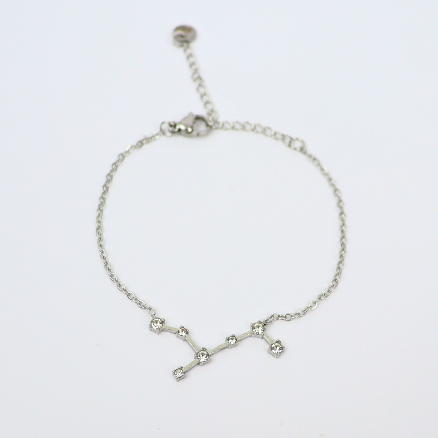 Virgo zodiac sign bracelet silver