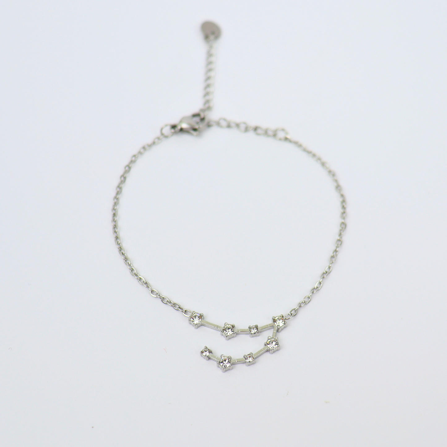 Capricorn zodiac sign bracelet silver