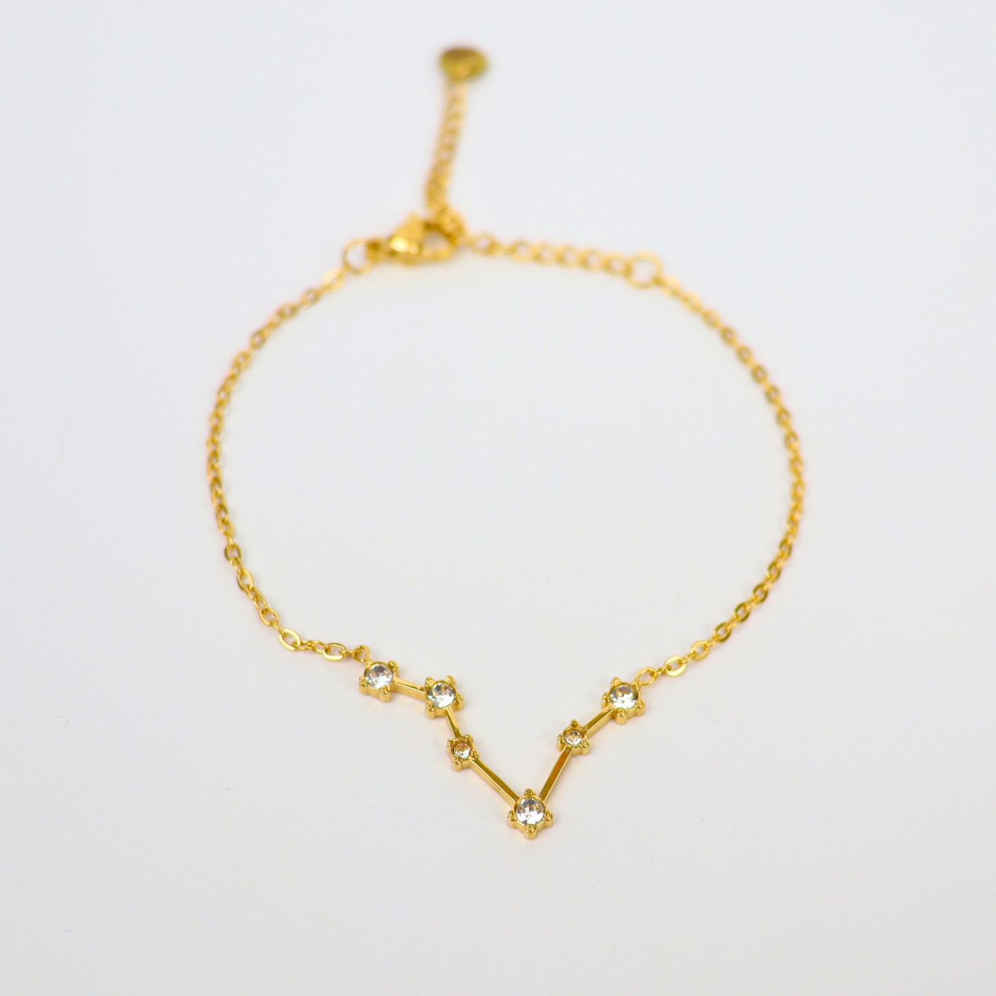 Zodiac sign bracelet Pisces gold