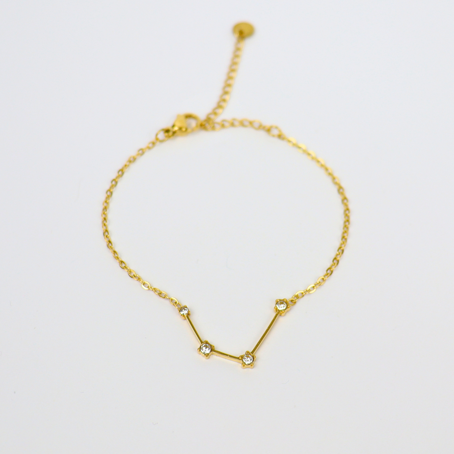 Zodiac sign bracelet Aquarius gold