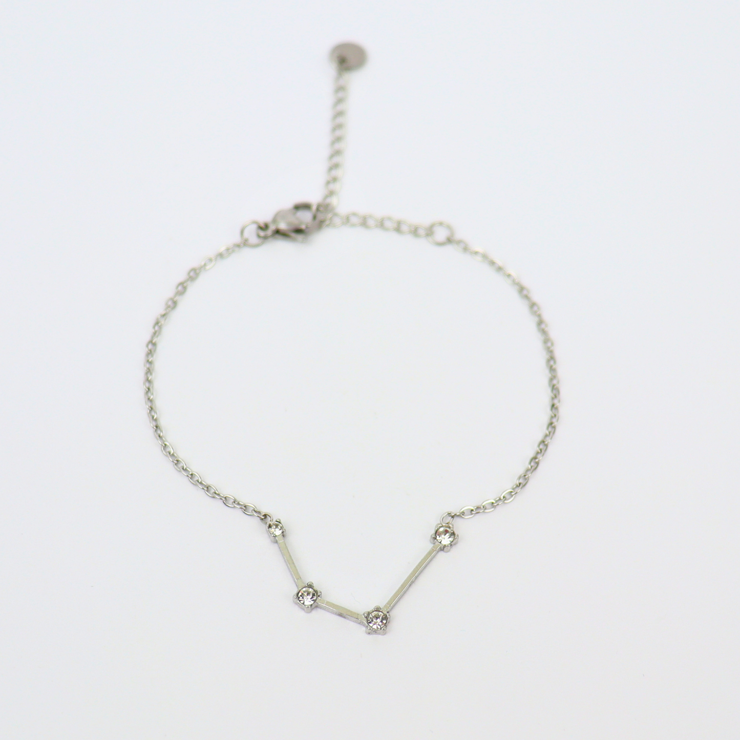 Zodiac sign bracelet Aquarius silver