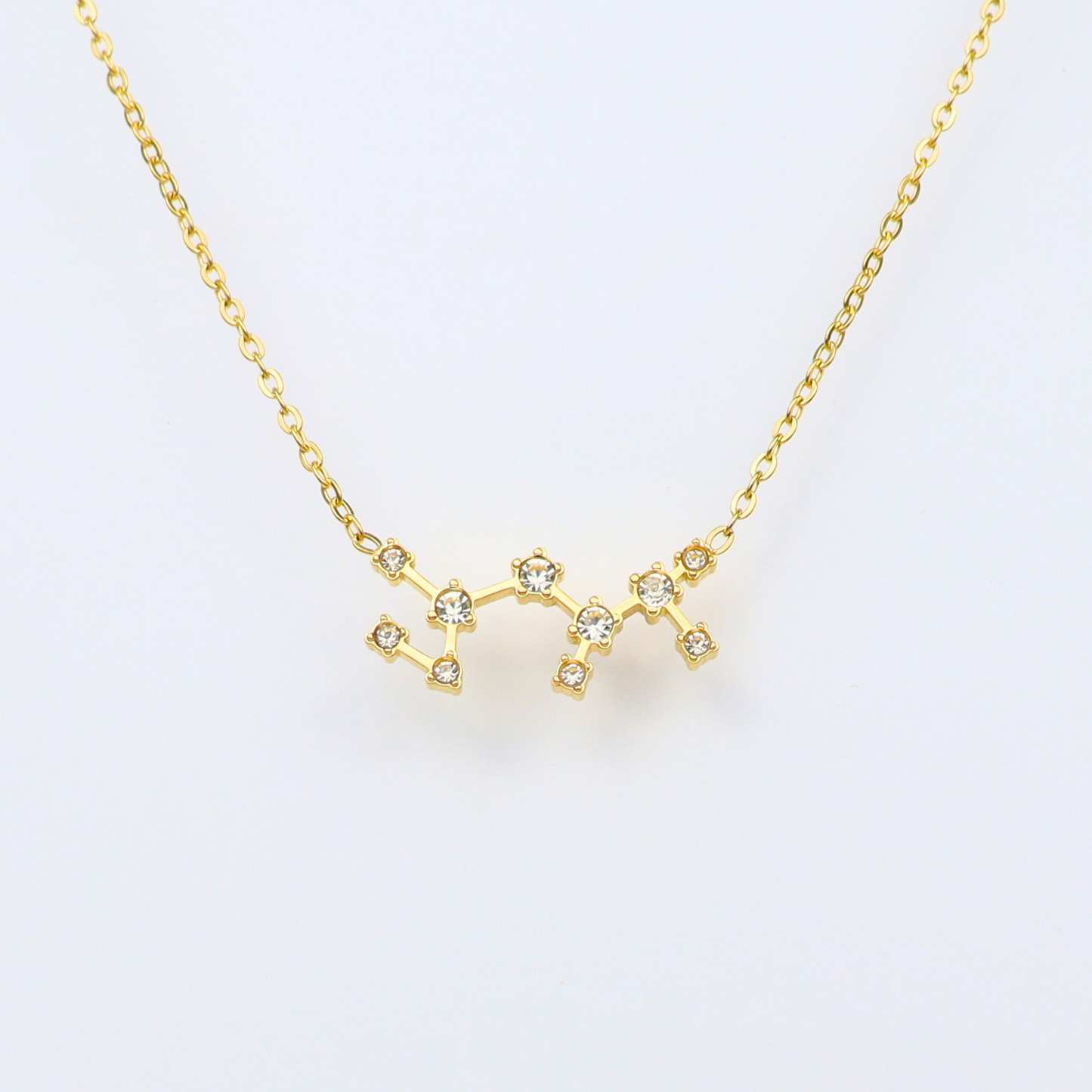 Ketting van goldplated stainless steel met sterrenbeeld boogschutter