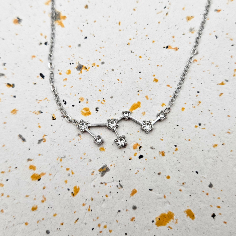 Ketting gemaakt van stainless steel met sterrenbeeld leeuw