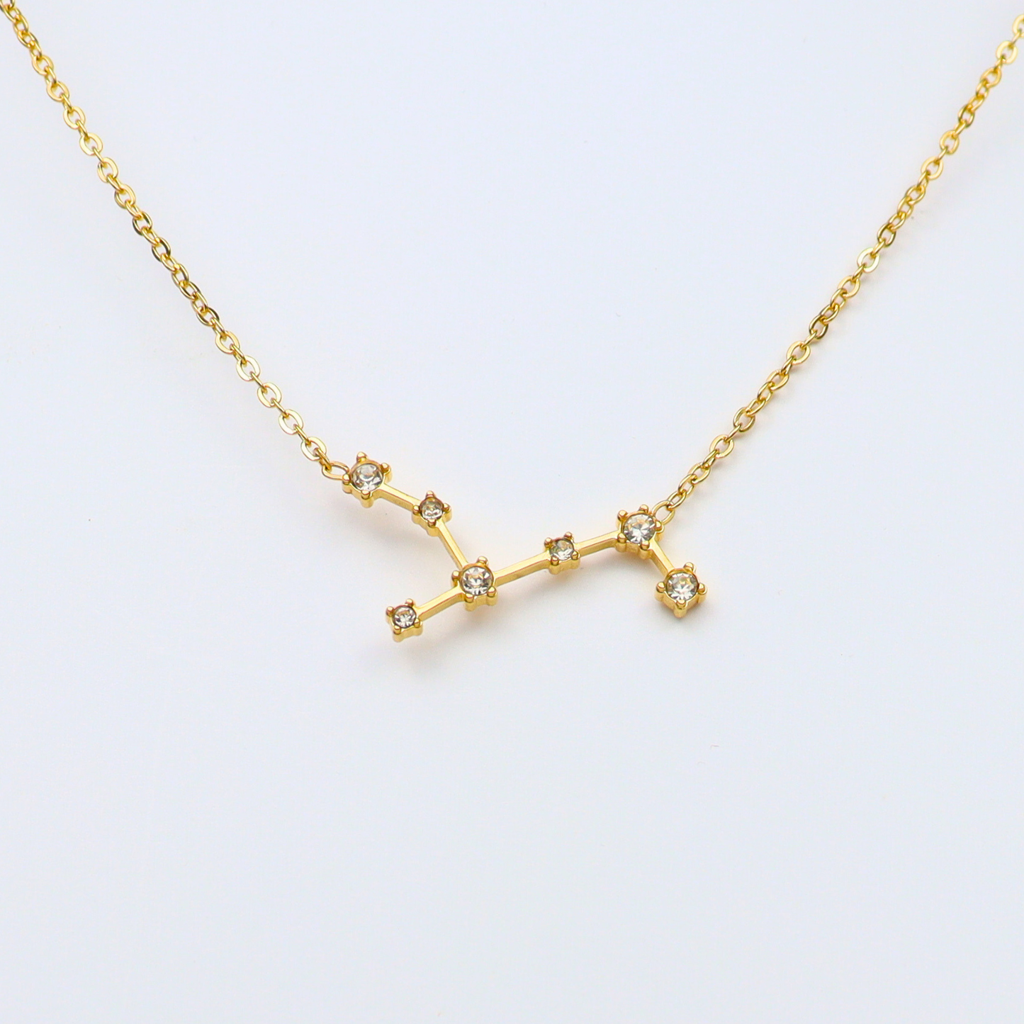 Ketting van goldplated stainless steel met sterrenbeeld maagd