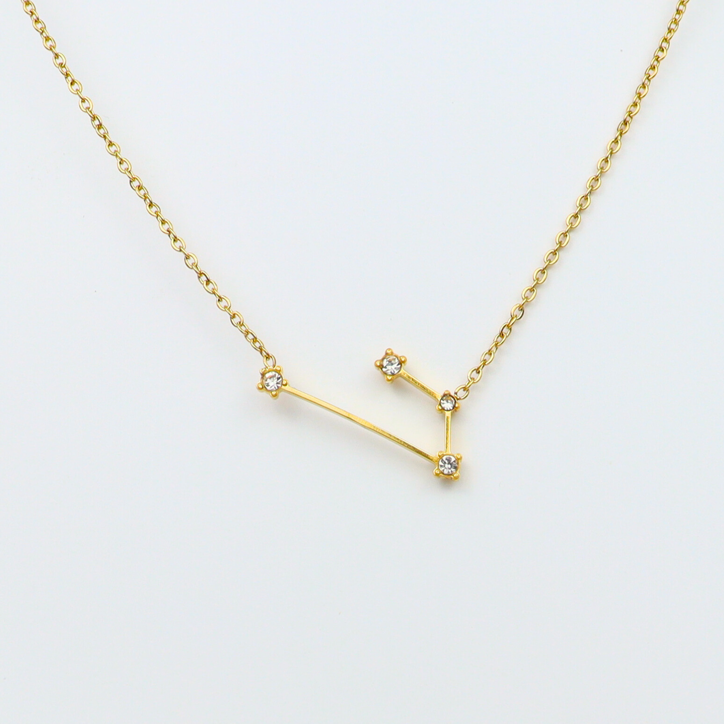 Ketting van goldplated stainless steel met sterrenbeeld ram