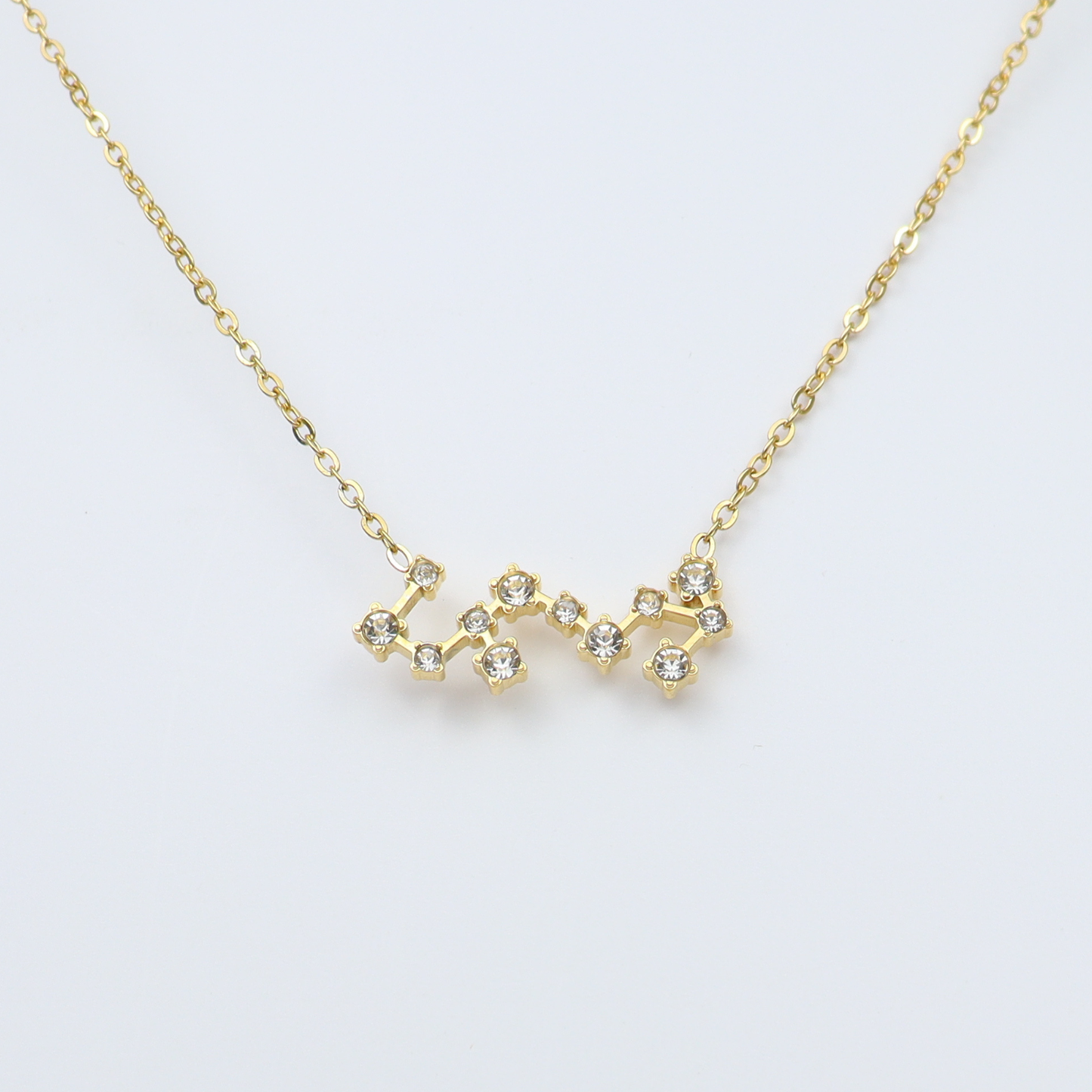 Ketting van goldplated stainless steel met sterrenbeeld schorpioen