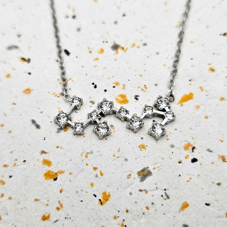 Ketting gemaakt van stainless steel met sterrenbeeld schorpioen