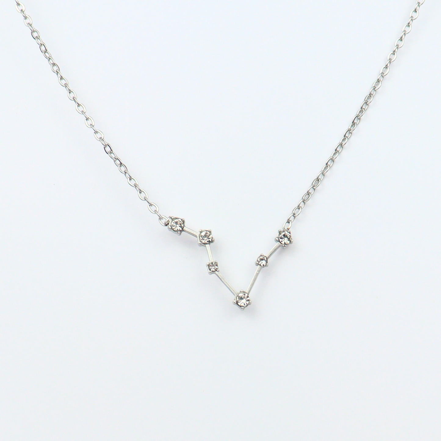 Ketting gemaakt van stainless steel met sterrenbeeld vissen