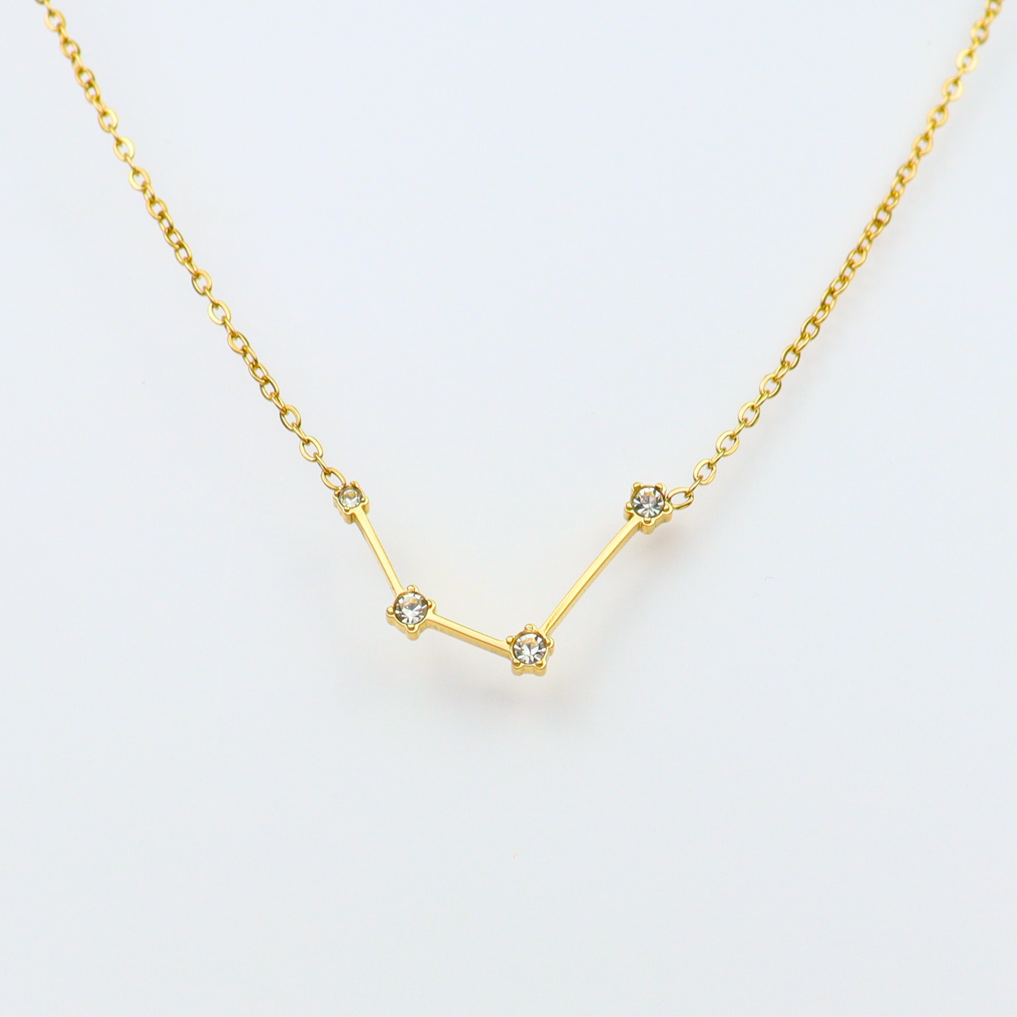 Ketting van goldplated stainless steel met sterrenbeeld waterman