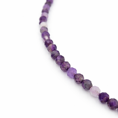 Amethyst silver necklace