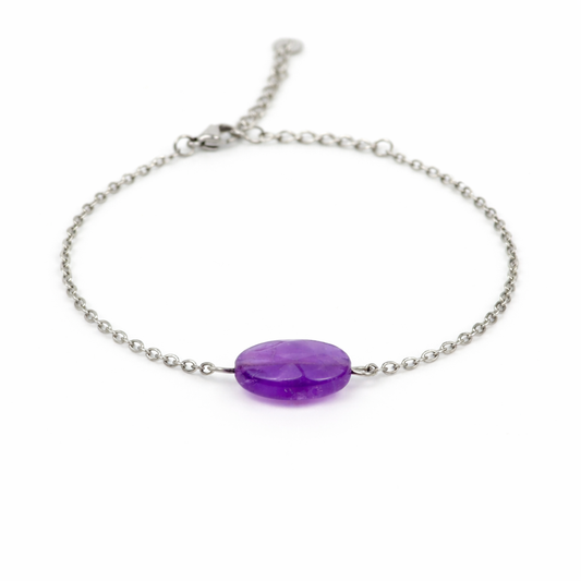 Bracelet amethyst silver