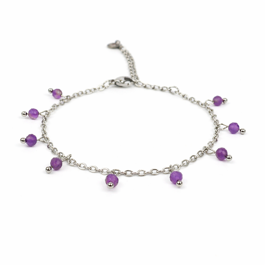 Bracelet amethyst silver