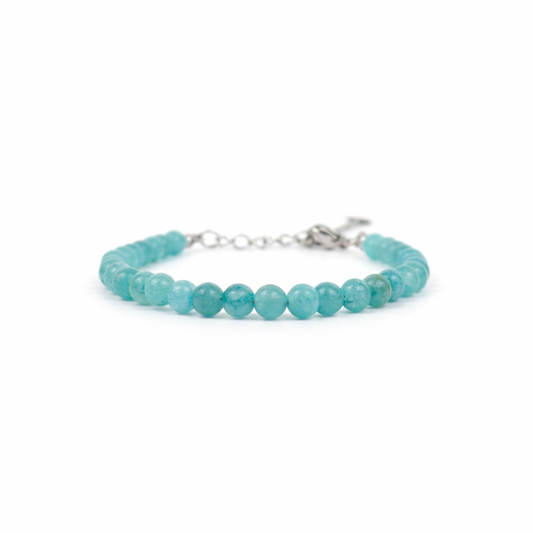 Armband aquamarijn zilver