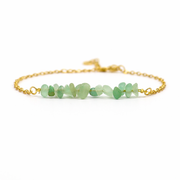 Armband van goldplated stainless steel met aventurijn split