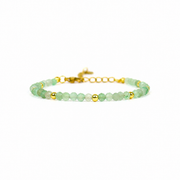 Armband van goldplated stainless steel met facetgeslepen aventurijn