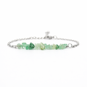 Armband gemaakt van stainless steel met aventurijn split