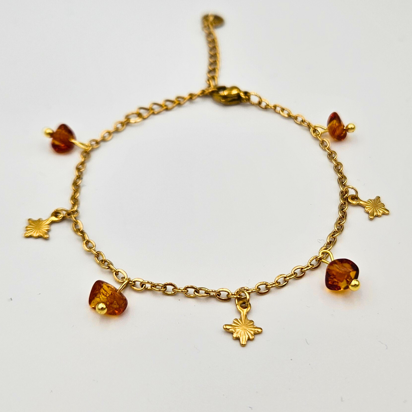 Armband barnsteen goud