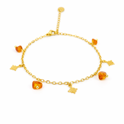 Amber gold bracelet