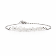 Armband gemaakt van stainless steel met bergkristal split