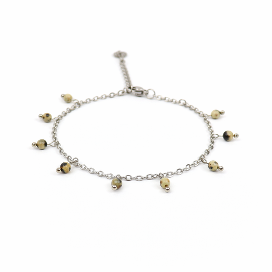 Dalmatian Jasper Bracelet Silver